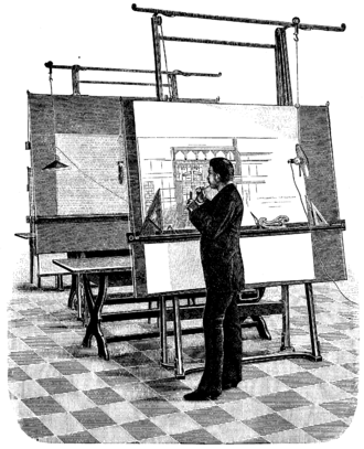 A 19th century architect at the drawing board. From Wikipedia