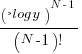(-log y)^{N-1}/{(N-1)!}