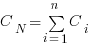 C_N=sum{i=1}{n}{C_i}