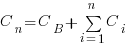 C_n=C_B+sum{i=1}{n}{C_i}