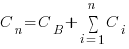 C_n=C_B+sum{i=1}{n}{C_i}