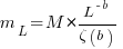 m_L=M*{L^{-b}/{zeta(b)}}