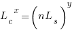 {L_c}^x=(nL_s)^y