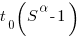 t_0(S^{alpha}-1)