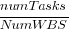 numTasks/NumWBS