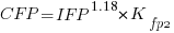 CFP=IFP^{1.18}*K_{fp2}
