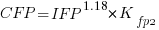 CFP=IFP^{1.18}*K_{fp2}