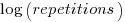 log(repetitions)